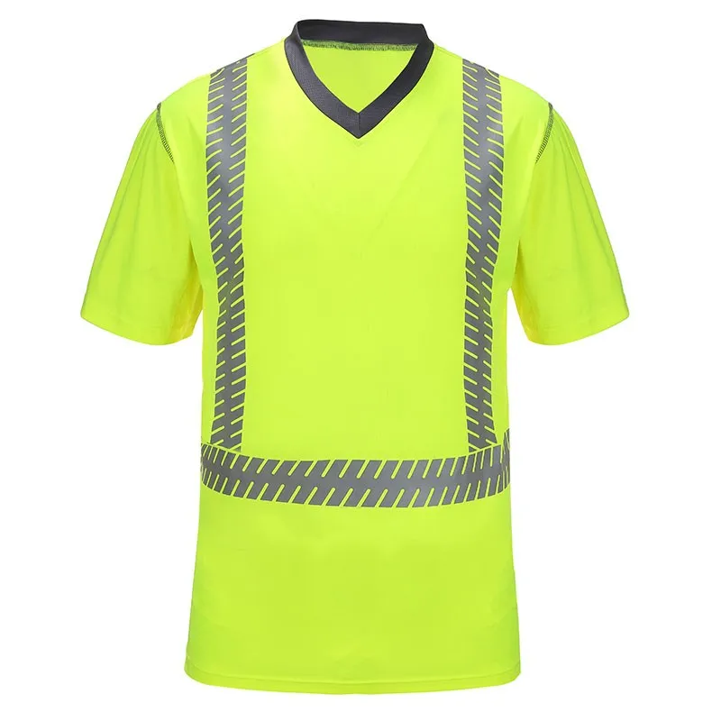 SFTU06 Hi-Vis T-Shirt High Visibility Shirt Work Construction Short Sleeve
