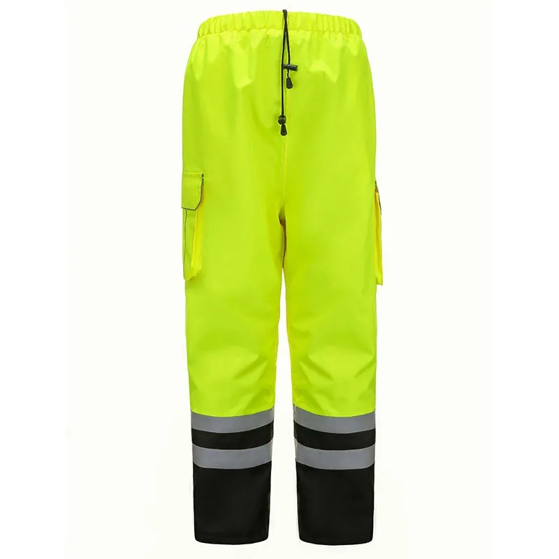 SFP03 High Visibility Waterproof Fluorescent Yellow Safety Reflective Pants