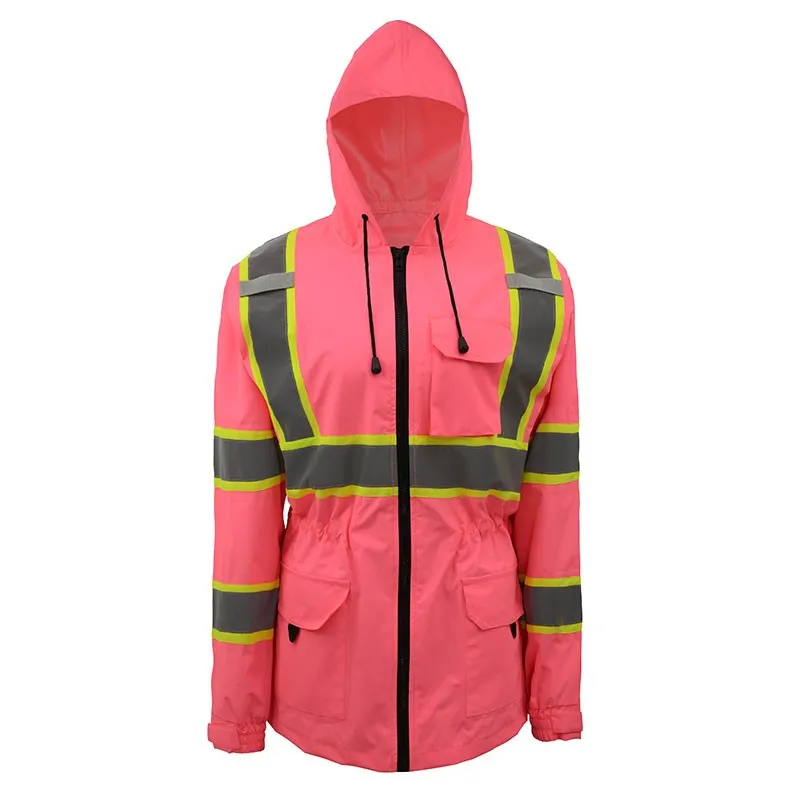 SFRJ03 High Visibility Safety Jacket ANSI Class 3 Reflective Jacket Pocket