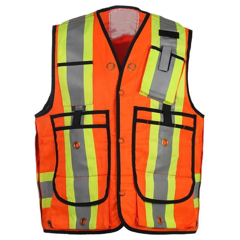 SFCA04 High-Visibility Orange Polyester Safety Vest