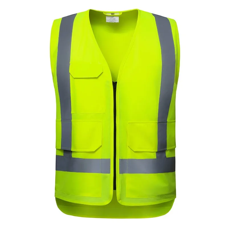 SFAV13 High Visibility Safety Vest with Reflective Strips Pockets