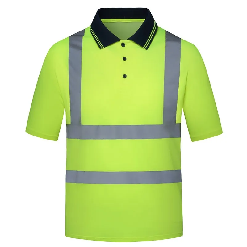 SFTE18 Night Work T-shirt Reflective Tops Workwear Hi-Vis Polo Shirt
